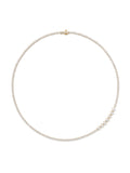 Stella Tennis Necklace in 18k Yellow Gold with Star Cut White Diamonds — Melissa Kaye