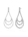 Stella Triple Draped Earring in 18k Blackened Gold with White Diamonds — Melissa Kaye