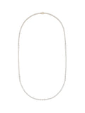Stella Triplet Station Necklace in 18k Pink Gold with White Diamonds — Melissa Kaye
