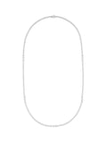 Stella Triplet Station Necklace in 18k White Gold with White Diamonds — Melissa Kaye