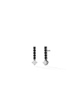 Stella Earring Small in 18k Blackened Gold with White and Black Diamonds — Melissa Kaye