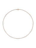 Stella Triplet Station Necklace Small in 18k Pink Gold with White Diamonds — Melissa Kaye