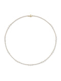 Stella Triplet Station Necklace Small in 18k Yellow Gold with White Diamonds — Melissa Kaye