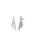 Sydney Earring Mini in 18k Blackened Gold with White Diamonds — Melissa Kaye