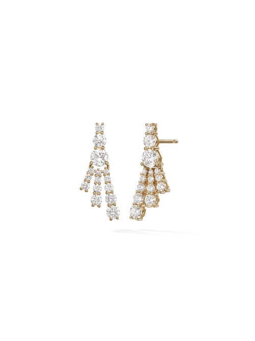 Sydney Earring Mini in 18k Yellow Gold with White Diamonds — Melissa Kaye