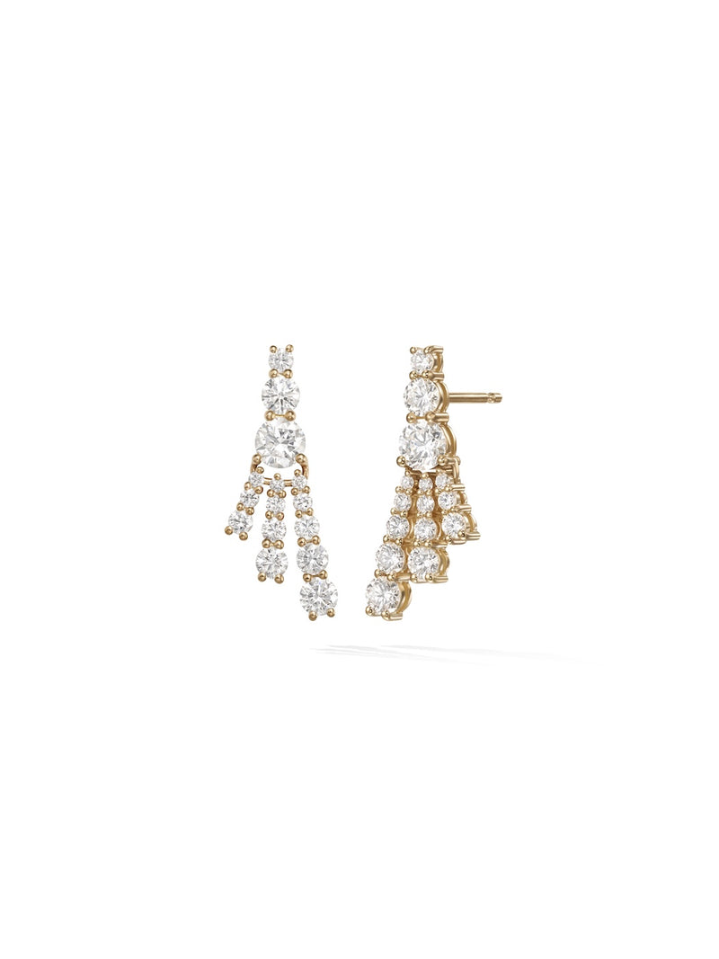 Sydney Earring Mini in 18k Yellow Gold with White Diamonds — Melissa Kaye