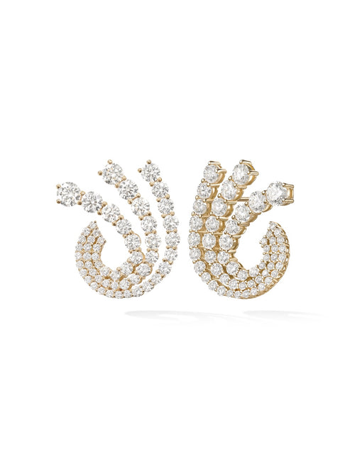 Sydney Earwrap in 18k Yellow Gold with White Diamonds — Melissa Kaye