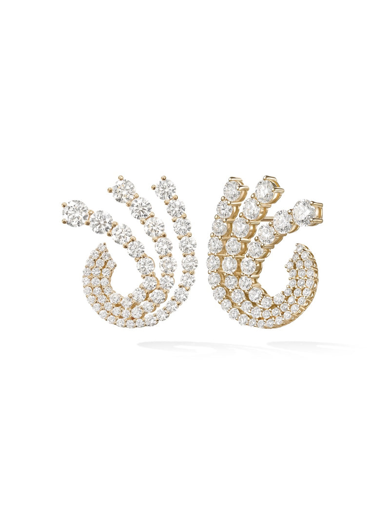 Sydney Earwrap in 18k Yellow Gold with White Diamonds — Melissa Kaye